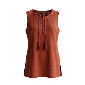 John Mark Womens‎ L Boho Western Cowboy Saloon Eclectic Indie Sleeveless Tunic